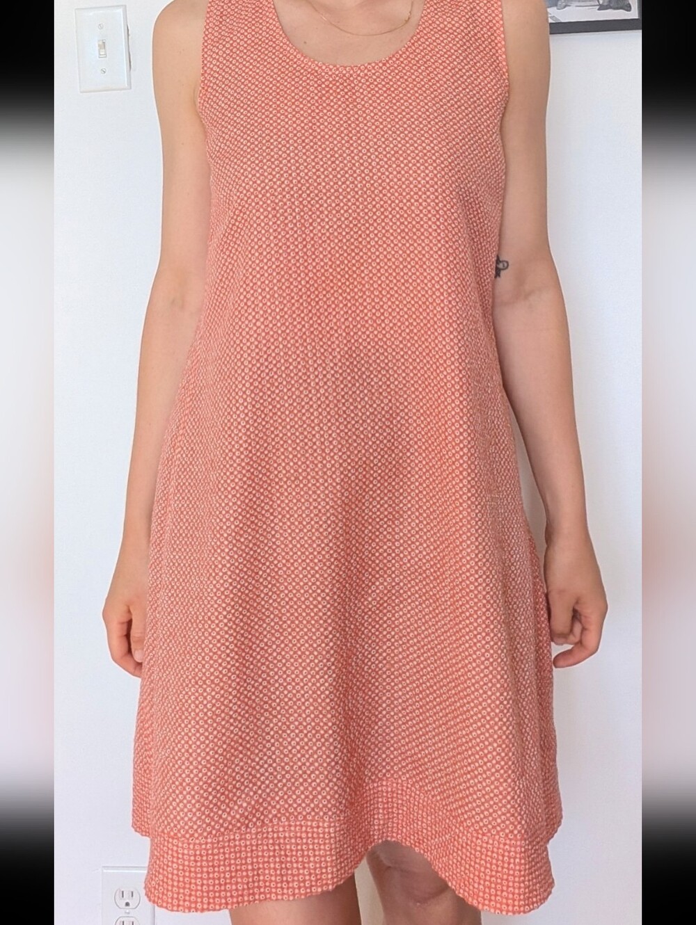 Women’s Sleeveless Coral A-Line Dress